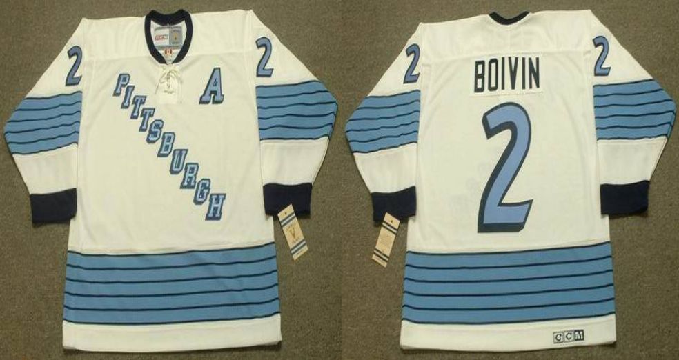 2019 Men Pittsburgh Penguins #2 Boivin White CCM NHL jerseys